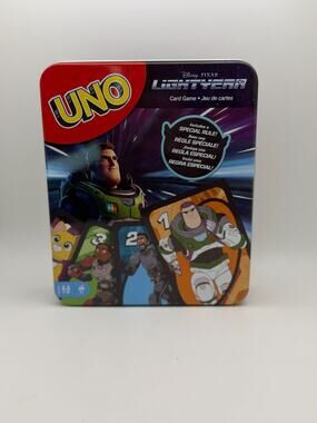 UNO Disney Pixar Lightyear Card Game In Collectible Tin With Special Rule